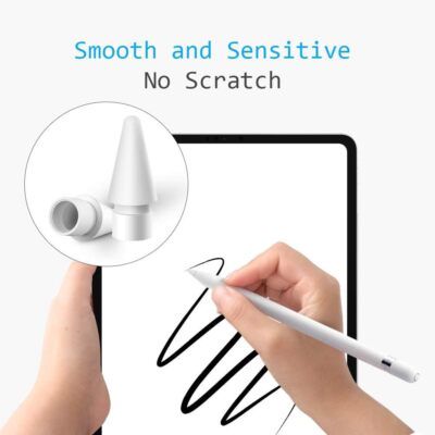 4X Apple Pencil Ersatzspitzen Tips für Apple Pen Generation 1 und 2 Spitze Weiß