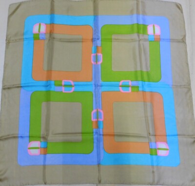 Foulard 100% Reine Seide Silk Soie Vintage Damen (800) 76Cm X 76Cm