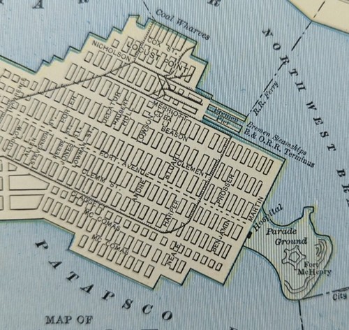 Vintage 1894 BALTIMORE MARYLAND Map 14"x11" ~ Old Antique Original HUNTING RIDGE - 第 12/14 張圖片