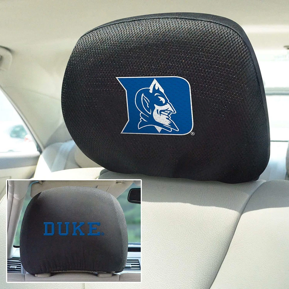 7pc NCAA Duke Blue Devils Floor Mats Steering Wheel Cover Headrest Covers Foto 3 de 4