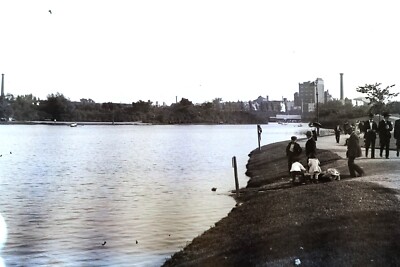 Riverside Park Antique Glass 5x7 Panel Photo Negative River Luzerne County PA