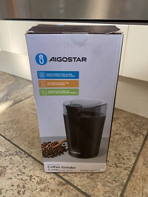 Aigostar Kaffee/Nüsse/Kräutermühle elektrisch mit abnehmbarem Deckel Brandneu