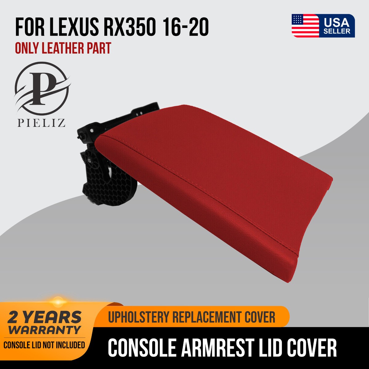 Center Console Lid Armrest Cover PVC Leather for Lexus RX350 2016