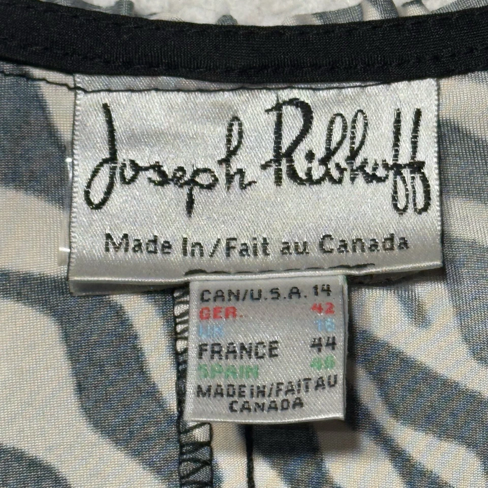 Joseph Ribkoff Womens Tiger Sequin Pattern Zip Up Jacket Size 14 US Y2K EUC - Image 4 of 4