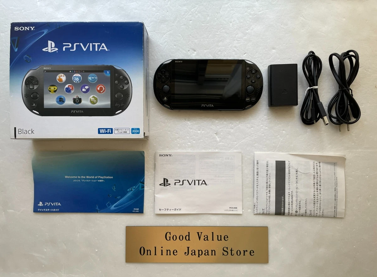 Sony PS Vita PCH-2000 ZA11 Black Wi-Fi Model Console Used with Original Box