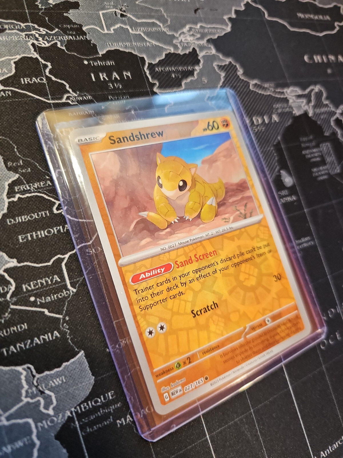 Pokémon - 151 - Sandshrew 027/165 - Reverse Holo - ENGLISH - NM/M