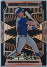 2020 Panini Chronicles Obsidian Electric Etch Orange 31/50 Nick Solak Rookie RC