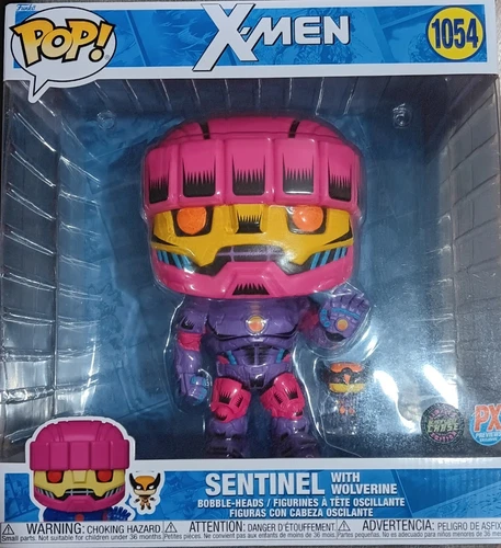 Funko Pop!Jumbo 10": Marvel - Sentinel w/Mini Wolverine Bobble-Heads #1054