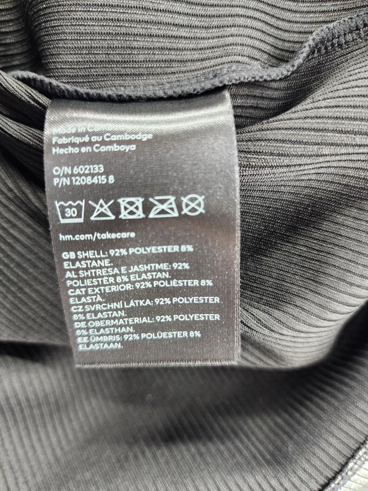 Vestido corto H&M Dividido para mujer XL sin mangas plateado Foto 4 de 4