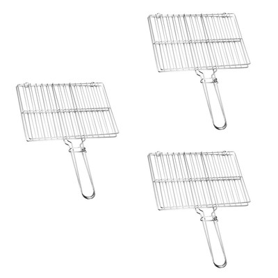  3 PCS Weiden Gegrilltes Fischregal Grillkorb Für Garnelen Grillgitter