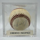 Hideo Nomo Signed Baseball w/ Display Case – Possible Game Used – Dodgers Legend
