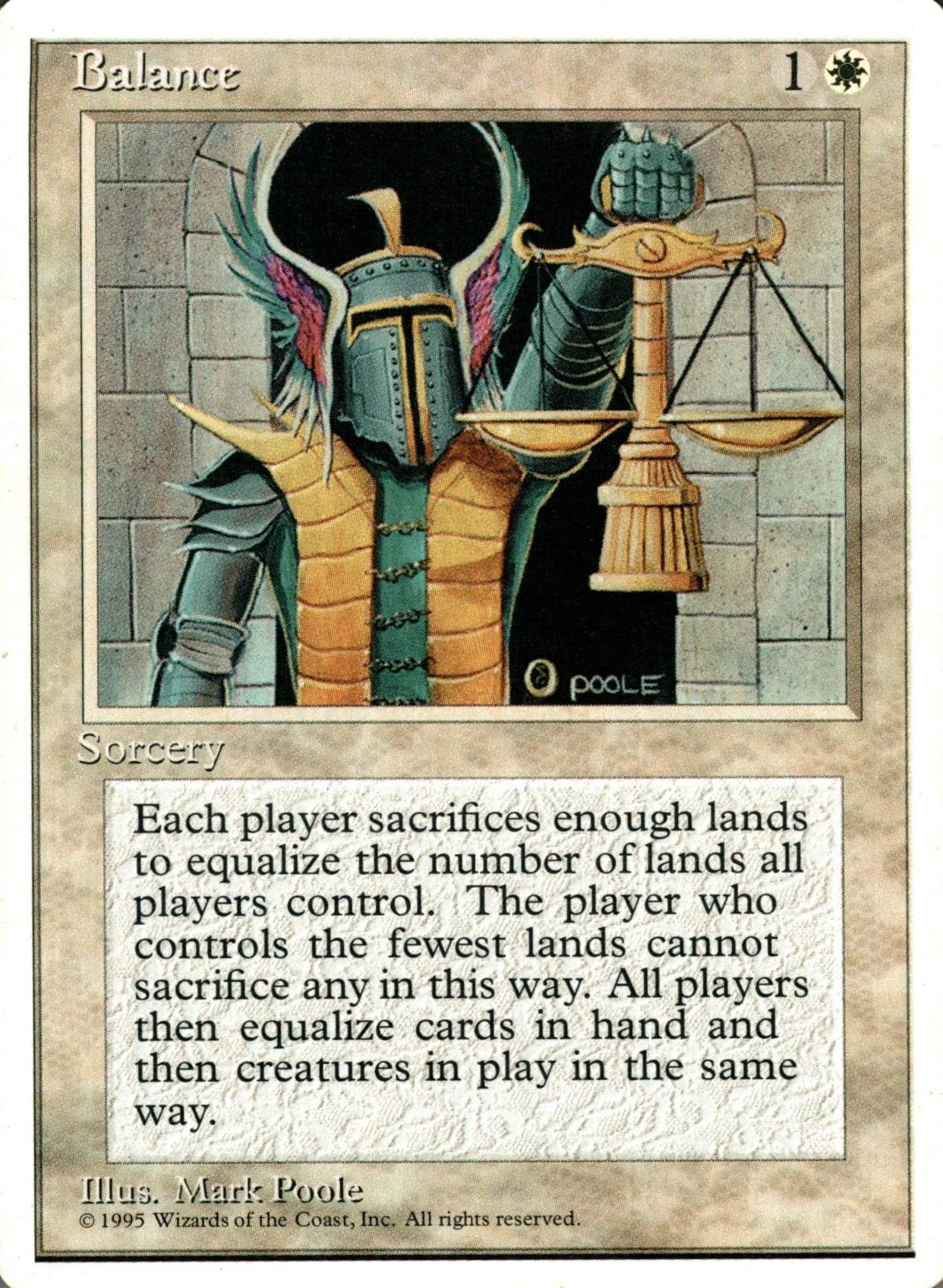 Balance 256 Rare Fourth Edition Magic: The Gathering Lightly Played