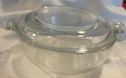 Vtg Pyrex 019 Clear Glass 20 oz Baking Casserole Dish With Lid 681-C-4 USA