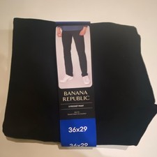 Banana Republic Slim Fit 5-Pocket Stretch Casual Pants Black Men's 36
