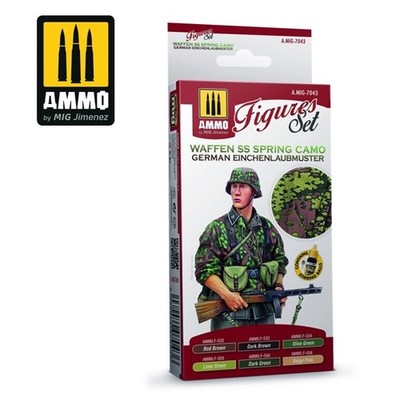 Ammo MIG 7043 - Waffen SS Spring Camo. German Eichenlaubmuster Figures Set - Neu