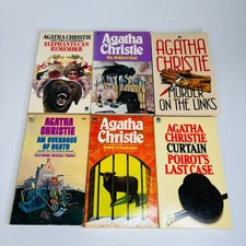 Lot of 6 Agatha Christie Classic Mystery Books Poirot Etc Murder Crime Suspense