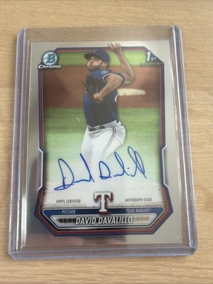 DAVID DAVALILLO 2026 BOWMAN CHROME 1ST ROOKIE AUTO #CPA-DDA RANGERS Q4450