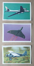 Joli lot de 3 cartes postales d'avions des années 1960 Vulcan B2, Tupolev hélice