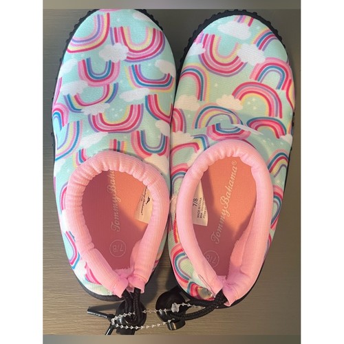 Tommy Bahama Kids Pink Rainbow Print Slip-On Water Shoes Size 7/8