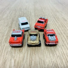 Vintage Coca Cola Tiny Tuffs Micro Machine Style Cars Toys Bundle Original Rare