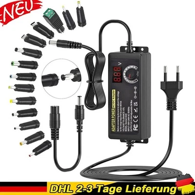 MARKENLOS Steckernetzteil Regelbar 3A 72W DC 3V-24V Schalt Netzteil Trafo Schaltnetzteil