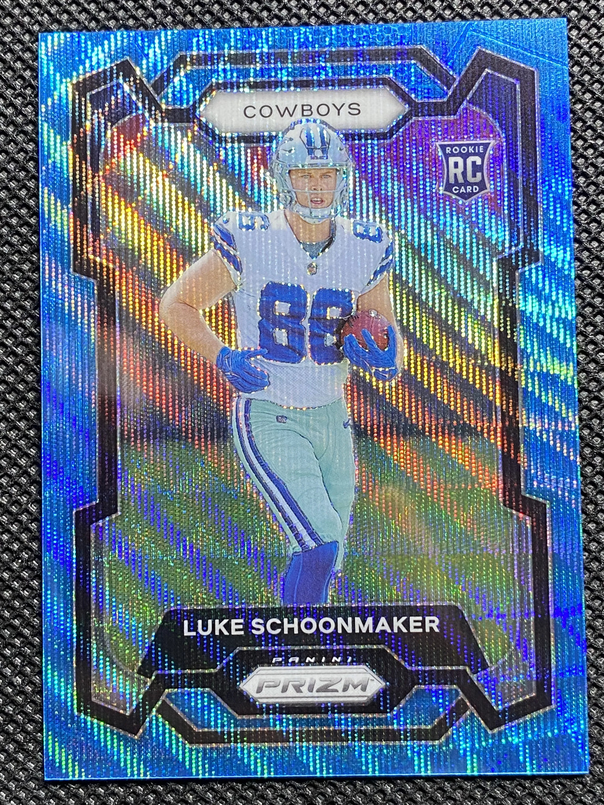 2023 Panini Prizm Blue Wave #325 Luke Schoonmaker RC Rookie 144/199 Cowboys GL12