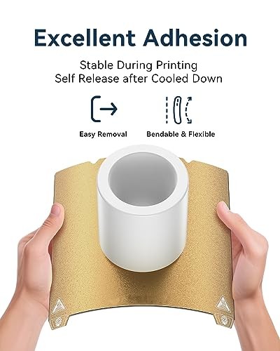 Double Side Textured PEI Sheet 235×235mm Double Textured Golden( With Notches)