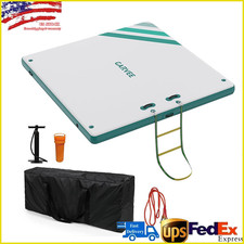 10x10FT Inflatable Floating Dock Swim Air Platform Island Raft Mat for Lake Pool