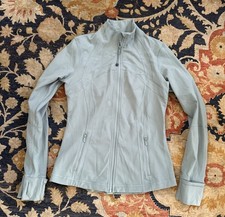 Lululemon Define Luon Full Zip Jacket Sage Green Women  s Size 10 Nice 