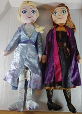 Elsa And Anna Frozen 2 Disney 24  Tall Plush Soft Dolls