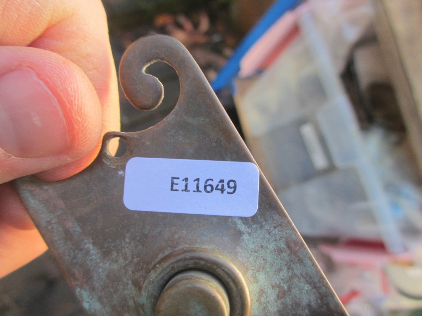 Antique Brass Doorbell Door Bell Button Old Victorian Spirals Vintage