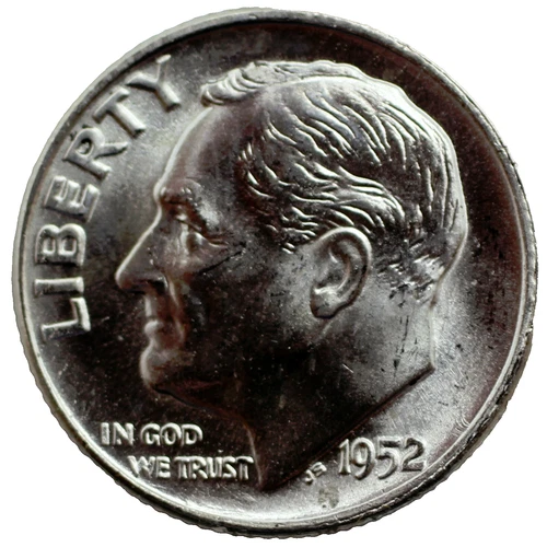 1952-D Roosevelt Silver Dime - BU/Unc/Uncirculated