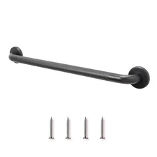 Shower Grab Bar Knurled Grip in Oil Rubbed Bronze Finish | Holds Upto 400 lb