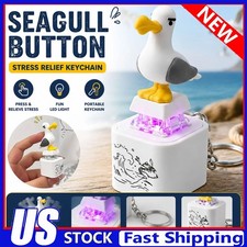 Seagull Mine Sound Button Keychain,Rechargeable Fidget Clicker with Sound Light