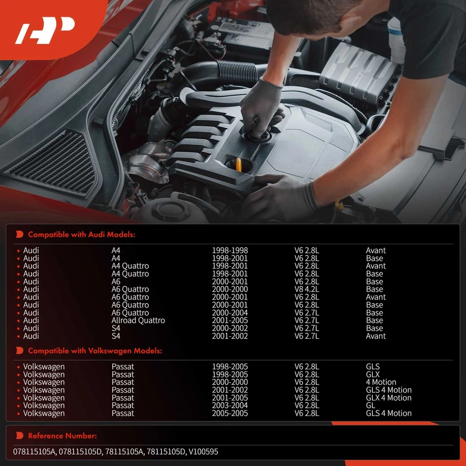 A-Premium Engine Oil Pump for Audi A4 A4 Quattro 98-01 A6 Quattro S4 Volkswagen - Image 2 of 4