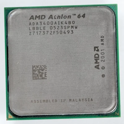 Procesador AMD Athlon 64 3400+ ADA3400AIK4BO Socket 754 2,4 GHz 512 KB Venice 90 nm Foto 1 de 3
