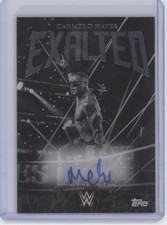 2025 Topps Exalted WWE Carmelo Hayes #BWS-CHS Black and White Signatures Auto #1