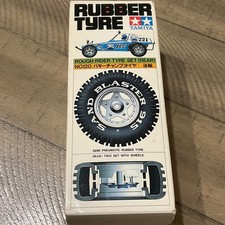 Vintage 1980s Tamiya Semi Pneumatic Rough Rider Rear Wheel Spike Tire Set 120