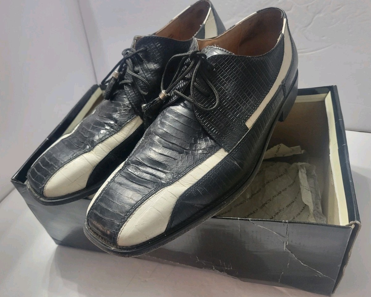 Stacy Adams Black and White Men\'s Dress Shoes genuine snake skin and leather Stacy Adams Men main image 3