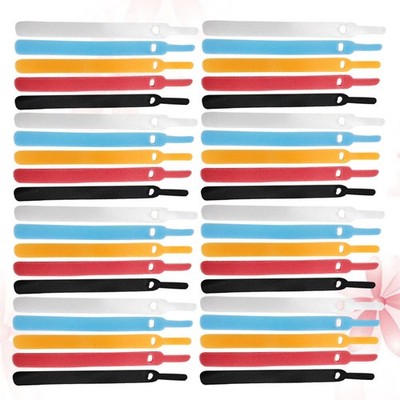 100 Pcs Self Adhesive Cable Ties Nylon Wire Organizer for Data Cable Storage