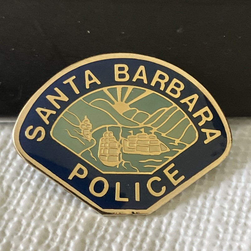 SANTA BARBARA POLICE LAPEL PIN badge patch California