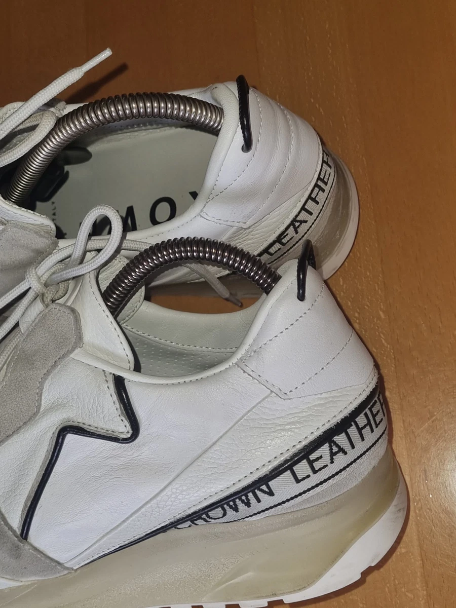 Leather Crown Design Sneaker Handarbeit Weiß /Grau Gr.41 top Zustand