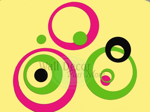Calcomanía de vinilo de vinilo con anillos y puntos 75+ piezas 3 colores peel-n-Stick NUEVO niño - Imagen 34 de 36