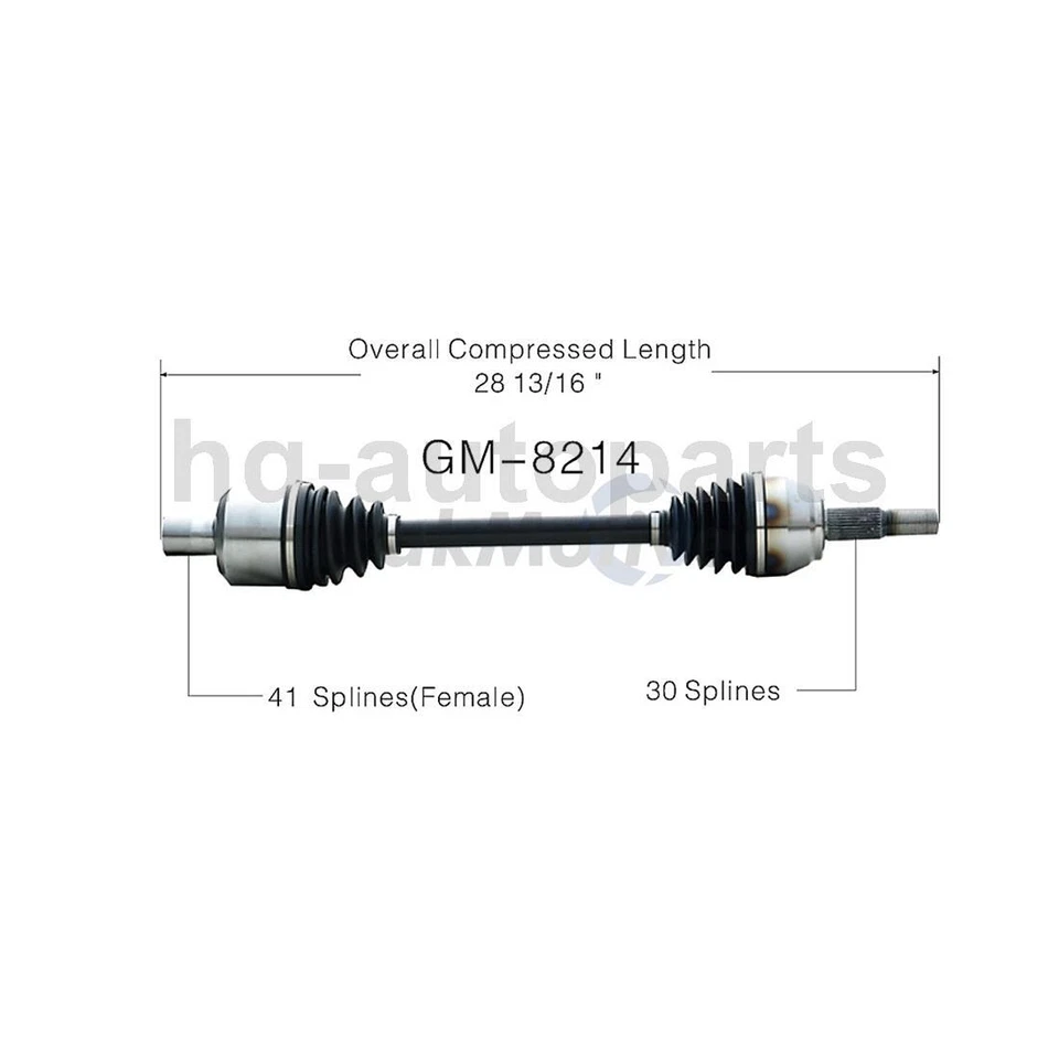 Eje CV + cojinete de cubo de rueda para Chevrolet Corvette 2008 2007 2006 2005 Foto 2 de 4