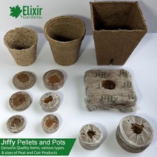 Jiffy Peat Pellets/Pots Organic Seed/Flower Biodegradable Propagation