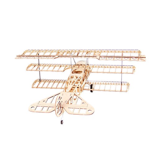 DIY Fokker Dr.I Red Baron Wood Plane Airplane Kit Model Toy Kits Wingspan 102cm - Picture 13 of 20