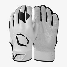 EvoShield White/Black Standout Batting Gloves Youth Pair 