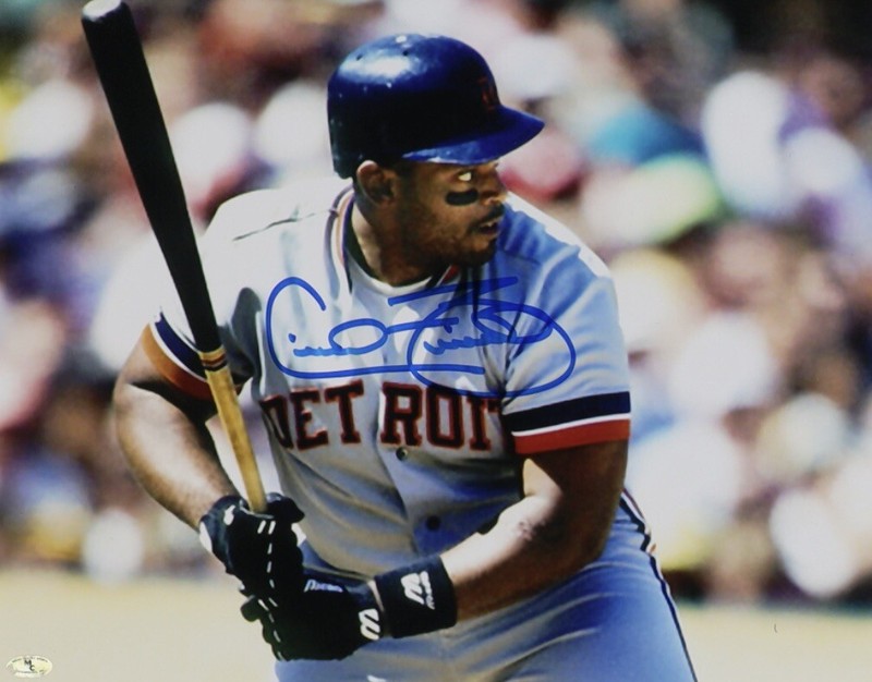 FRAMED!!! Signed 8x10 CECIL FIELDER Detroit Tigers Autographed photo - COA