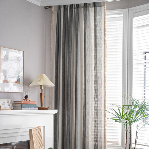Modern Stripe Tassel Curtain Living Room Window Drape Valance New - Picture 130 of 138