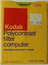 KODAK Polycontrast Filter Computer / Exposure and Density Range Computer 1977